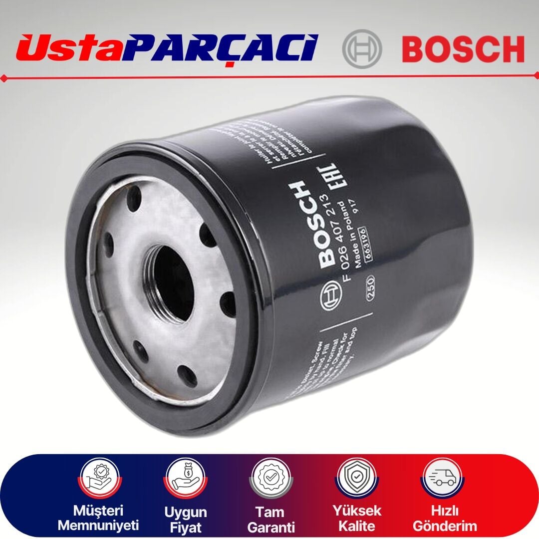 Bosch Opel Astra K 1.0 T Yağ Filtresi 2016-2017 F026407213 P7213 55496755