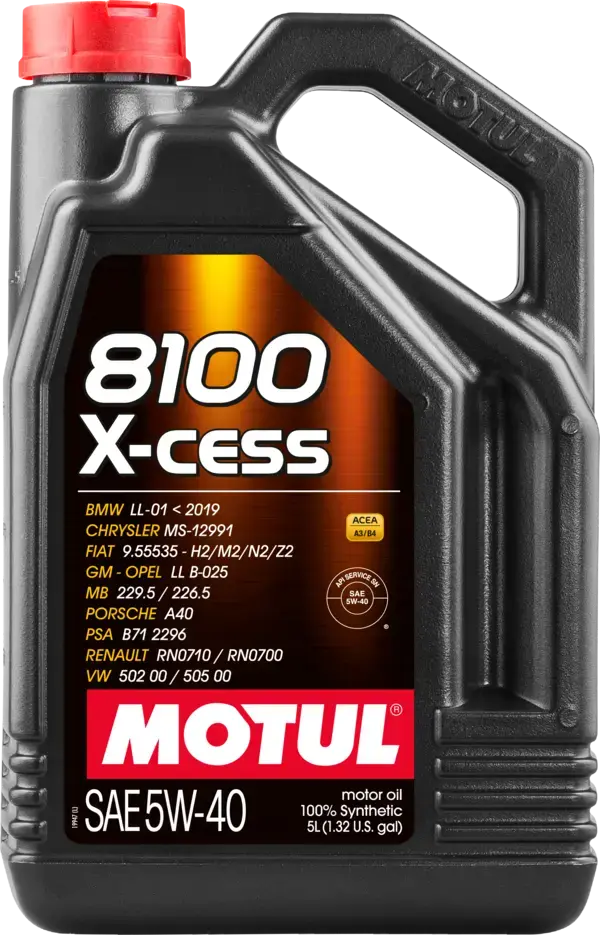 Motul 8100 X-Cess 5W-40 Tam Sentetik Motor Yağı 5 Litre