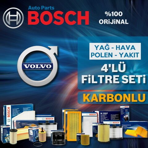 Bosch Volvo V40 1.6 D2 Dizel Filtre Bakım Seti 2013-2016 4KP