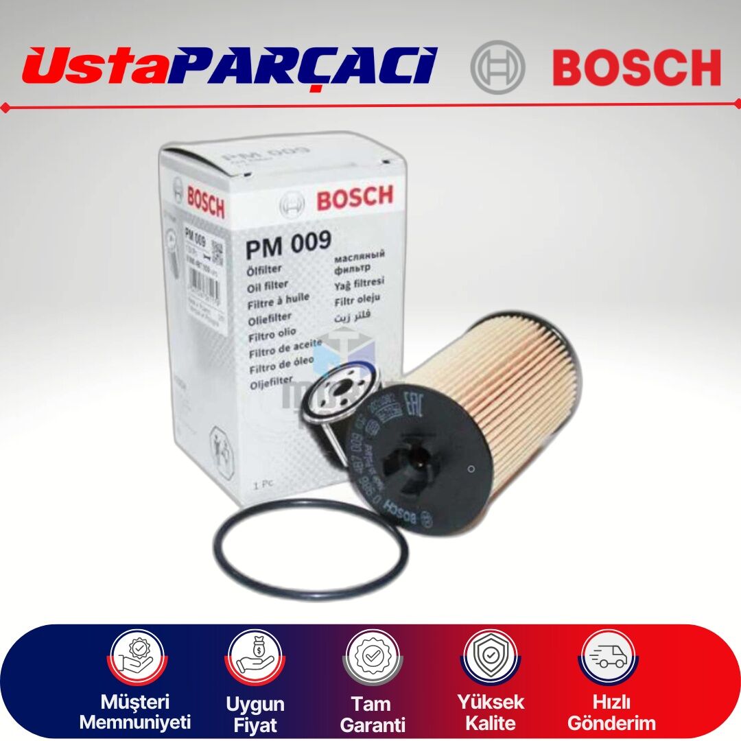 Bosch Opel Astra K 1.6 Cdti Yağ Filtresi 2015-2020 09864B7009 PM009 5650359