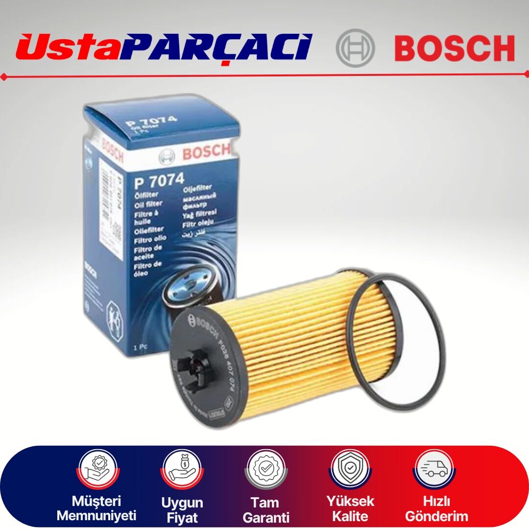Bosch Opel Astra K 1.6 Cdti Yağ Filtresi 2015-2020 F026407074 P7074 55485671