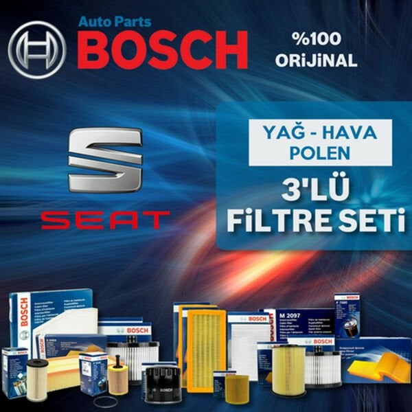 Bosch Seat Leon 1.6 Tdi Filtre Bakım Seti 2010-2012 3NP CAY