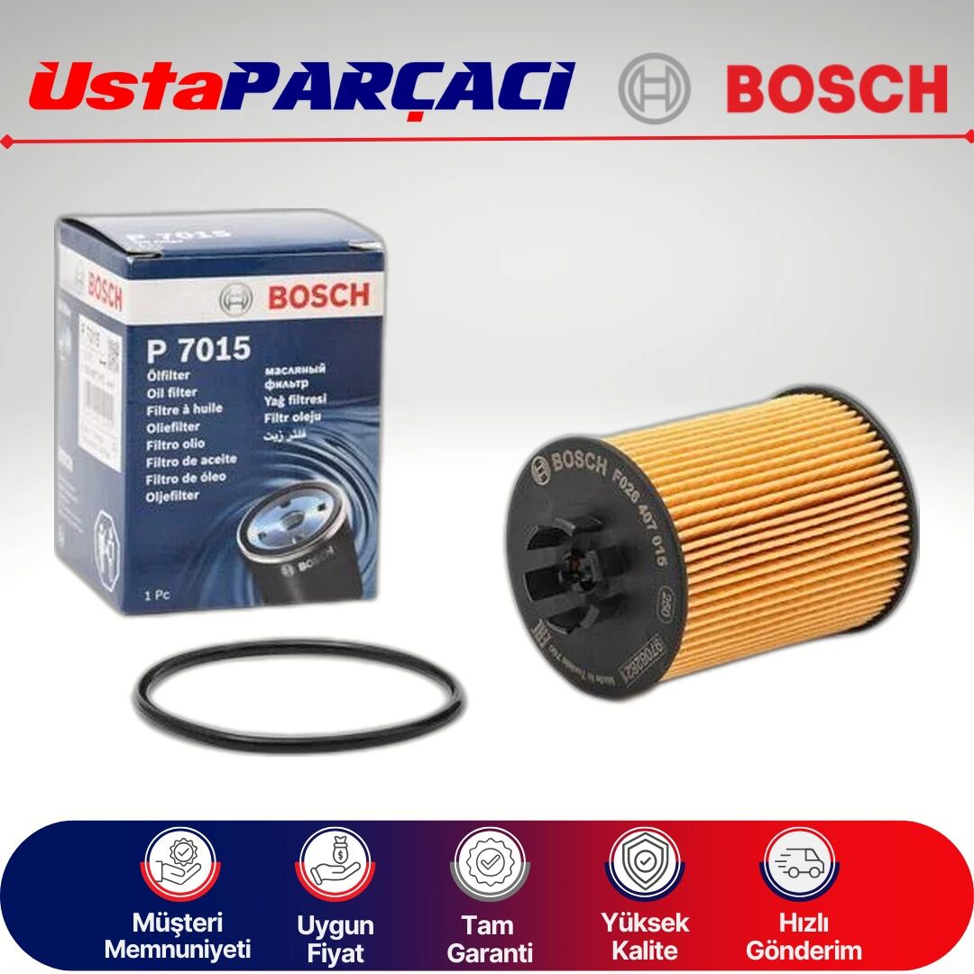 Bosch Opel Corsa C 1.4 Twinport Benzinli Yağ Filtresi 2003-2006 F026407015 P7015 16516-78E00