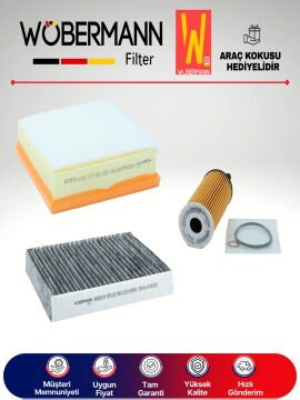 Wöbermann BMW 1 Serisi 1.16d F20-F21 Filtre Bakım Seti 2012-2015 3KP