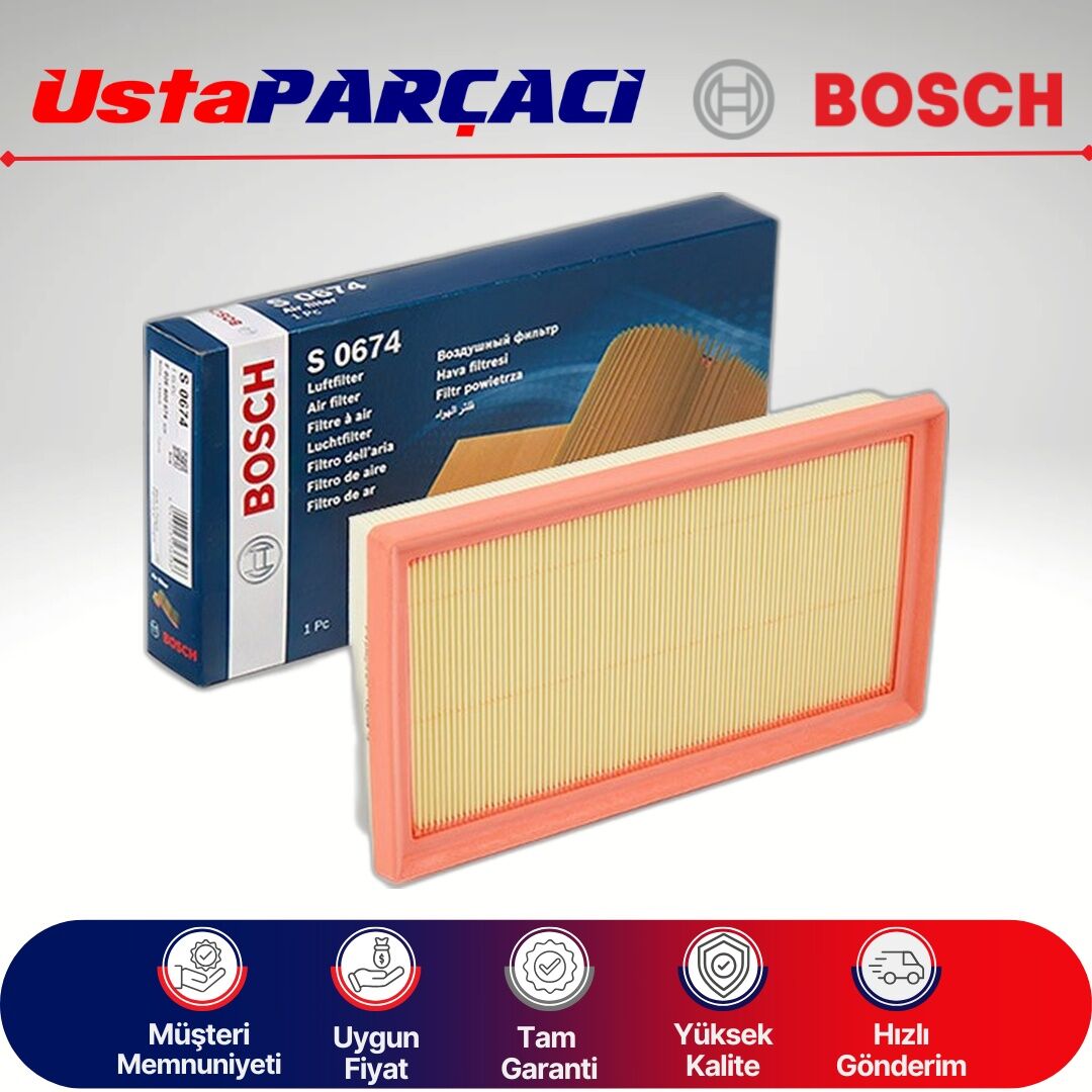 Bosch Toyota Corolla 1.6 Benzinli Hava Filtresi 2019-2020 F026400674 S0674 17801-0T060