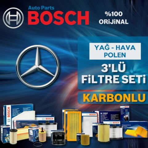 Bosch Mercedes B Serisi B150 W245 Filtre Bakım Seti 2005-2011 3KP