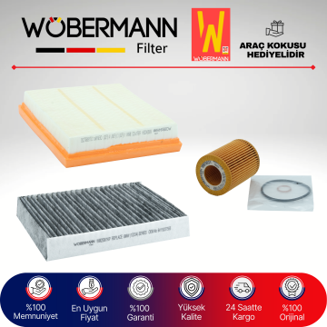 Wöbermann BMW 3 Serisi 3.20i Ed F30 Filtre Bakım Seti 2013-2015 3KP