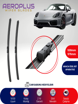 Aeroplus Porsche Cayman 2013-2016 Muz Silecek Takımı