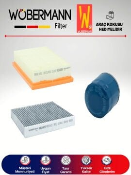 Wöbermann Chevrolet Aveo 1.3 D KARBONLU Filtre Bakım Seti 2011-2014 3KP