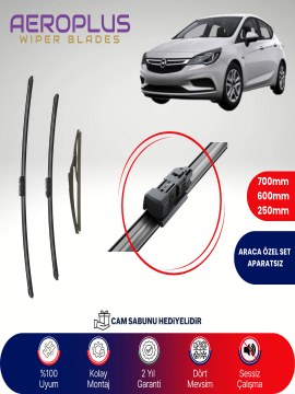 Aeroplus Opel Astra K 2015-2021 Ön Arka Muz Silecek Takımı
