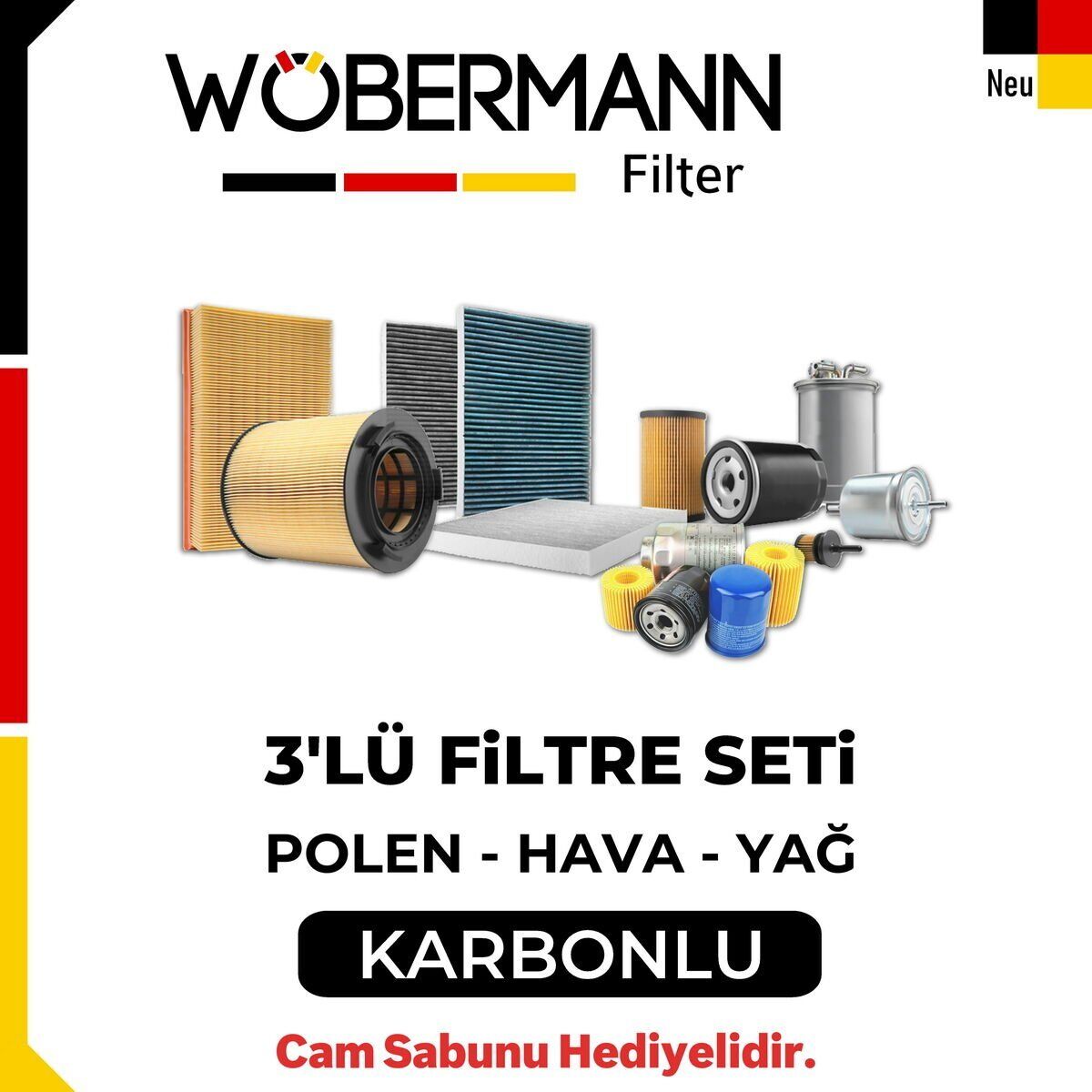 Wöbermann Citroen Berlingo 1.6 Hdi E5 Filtre Bakım Seti 2011-2017 3KP