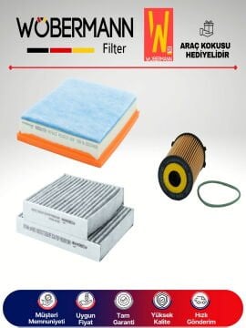 Wöbermann Citroen C3 1.6 BlueHdi Filtre Bakım Seti 2016-2023 3KP