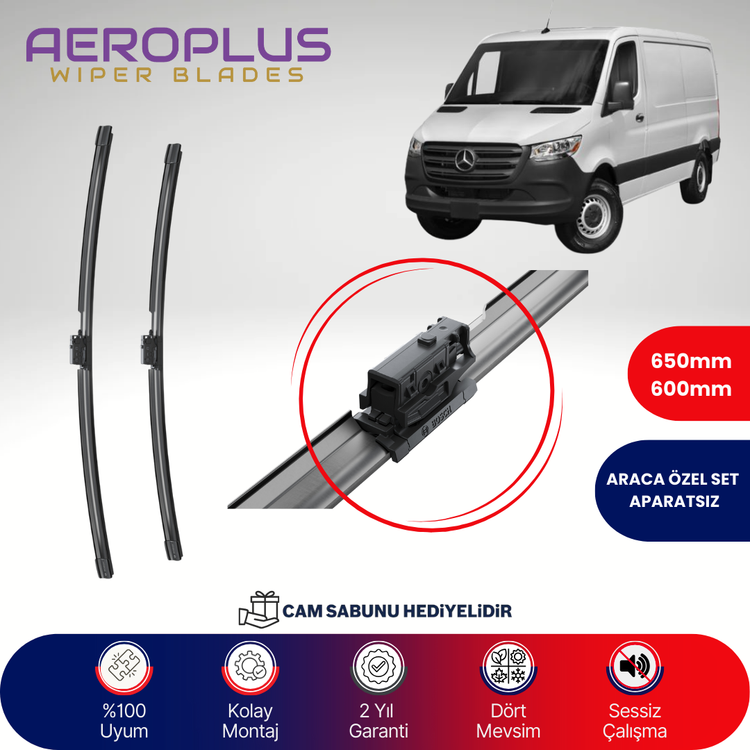 Aeroplus Mercedes Sprinter 2018-2021 Muz Silecek Takımı