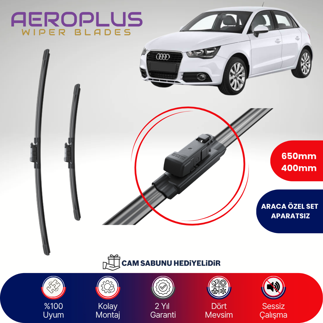 Aeroplus Audi A1 2010-2018 Muz Silecek Takımı