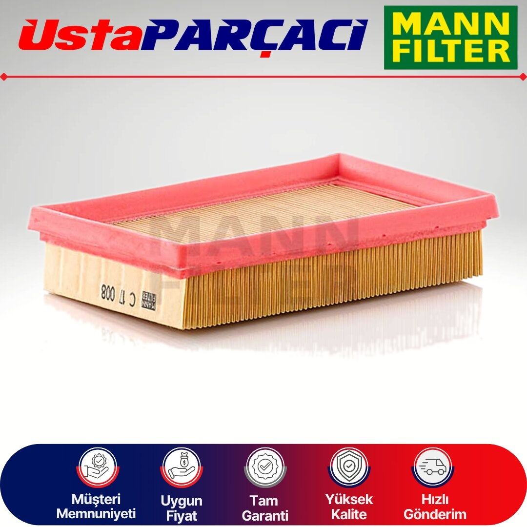 Mann-Filter Toyota Chr 1.8 Hybrid Hibrit Hava Filtresi 2017-2023 C17008 C17008 1612496780