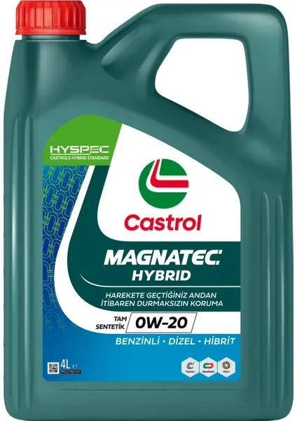 Castrol MAGNATEC Hybrid 0W-20 4 Litre Motor Yağı - Hibrit Araçlara Özel