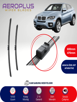 Aeroplus BMW X6 E71-E72 2008-2011 Muz Silecek Takımı