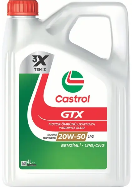 Castrol Gtx Lpg 20W-50 4 Litre Motor Yağı