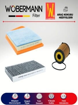 Wöbermann Citroen C4 1.6 E-Hdi KARBONLU Filtre Bakım Seti 2011-2015 3KP