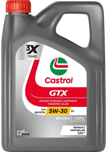 Castrol Gtx 5W-30 C4 4 Litre Motor Yağı