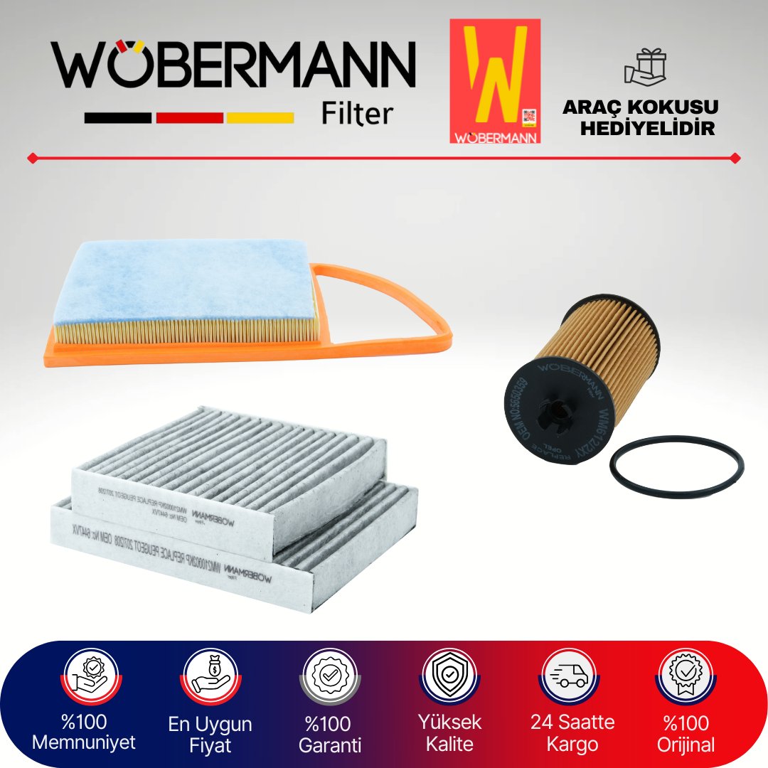 Wöbermann Citroen C4 Cactus 1.6 E-Hdi Filtre Bakım Seti 2014-2017 3KP
