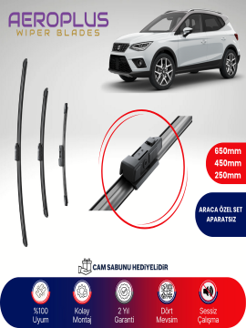Aeroplus Seat Arona 2017-2024 Ön Arka Muz Silecek Takımı