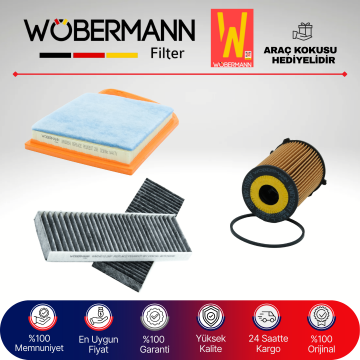 Wöbermann Citroen C-Elysee 1.6 Hdi E5 Filtre Bakım Seti 2013-2020 3KP
