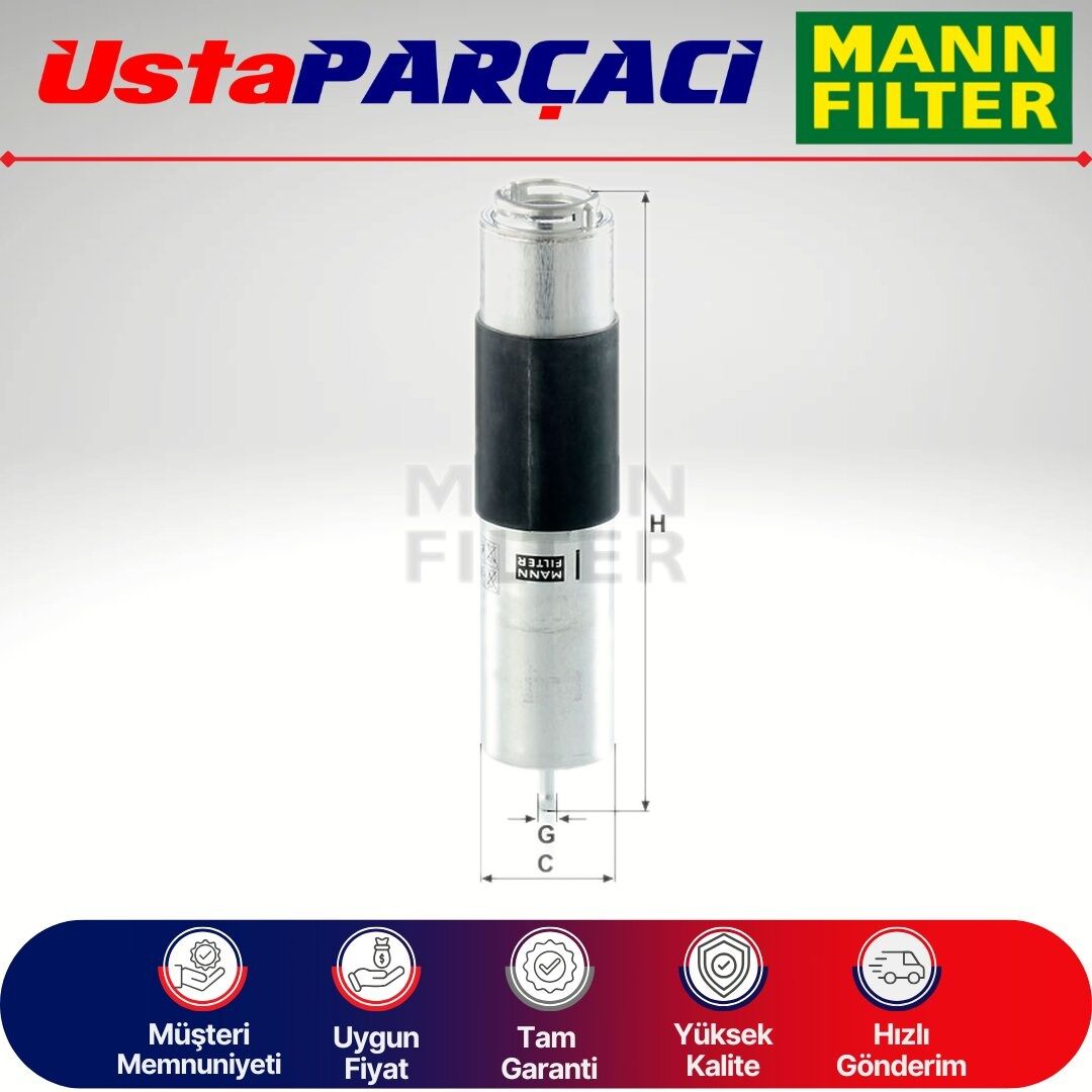Mann-Filter Mercedes C Serisi W205 C200D Bluetec Yakıt Filtresi 2014-2018 WK5016 902552