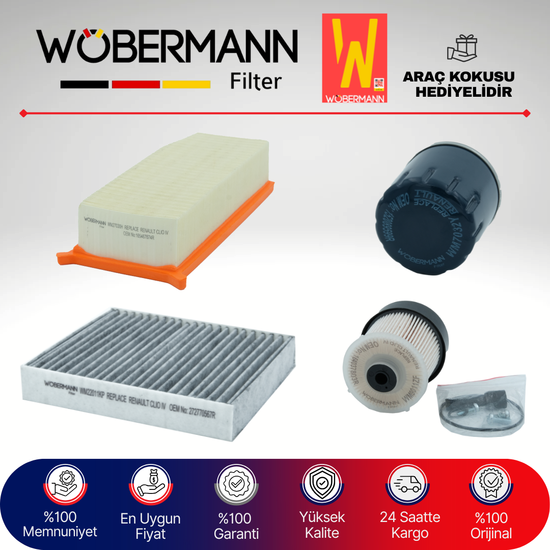 Wöbermann Dacia Sandero 1.5 Dci Filtre Bakım Seti 2012-2018 4KP