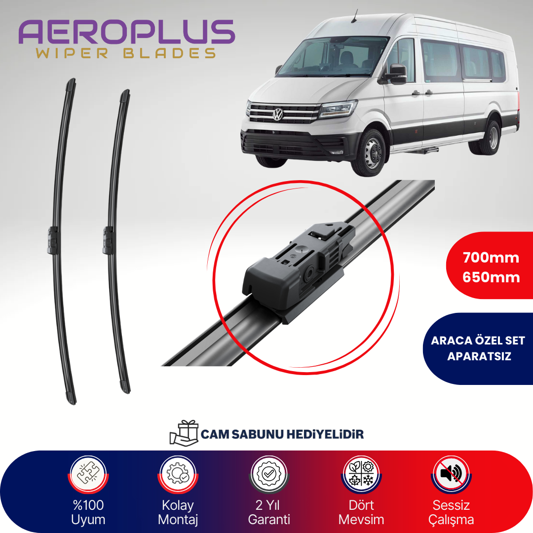 Aeroplus VW Crafter 2016-2023 Muz Silecek Takımı