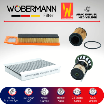 Wöbermann Fiat 500L 1.3 D Multijet Filtre Bakım Seti 2012-2020 4KP