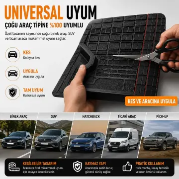 Wöbermann Fiat Linea Uyumlu 4D Premium Oto Paspas Takımı (Kesilebilir Universal Yapı)