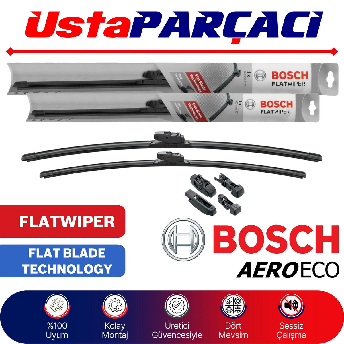 Bosch Subaru XV 2011-2017 Aeroeco Silecek Takımı