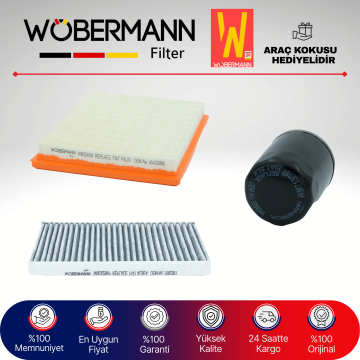 Wöbermann Fiat Albea 1.6 Benzin Filtre Bakım Seti 2002-2008 3KP