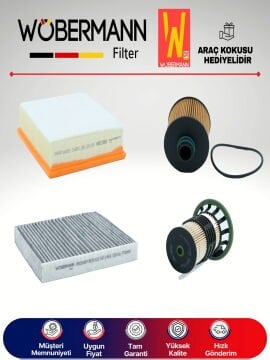 Wöbermann Fiat Doblo 1.3 1.6 E6 Dizel Filtre Bakım Seti 2016-2020 4KP