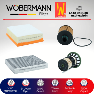 Wöbermann Fiat Doblo 1.3 1.6 E6 Dizel Filtre Bakım Seti 2016-2020 4KP