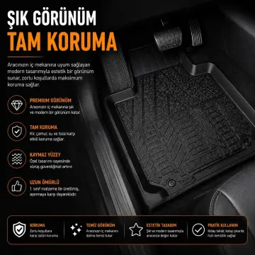 Wöbermann Ford Transit Courier Uyumlu 4D Premium Oto Paspas Takımı (Kesilebilir Universal Yapı)