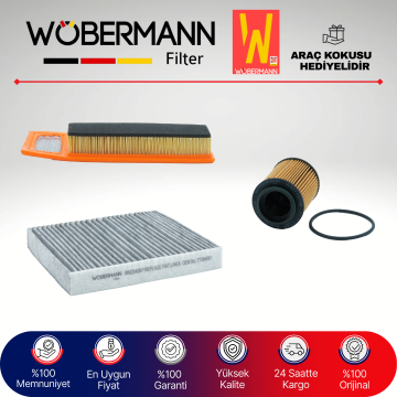 Wöbermann Fiat Egea 1.3 E5 Dizel Filtre Bakım Seti 2016-2020 3KP