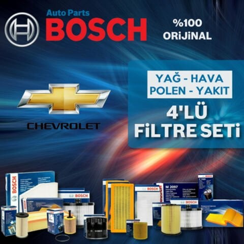 Bosch Chevrolet Kalos 1.4 Benzin Filtre Bakım Seti 2005-2008 4NP