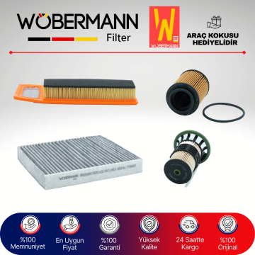 Wöbermann Fiat Egea 1.3 E5 Dizel Filtre Bakım Seti 2016-2020 4KP