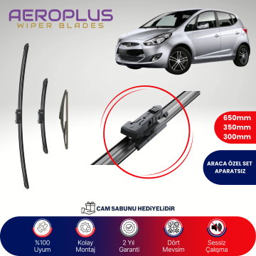 Aeroplus Hyundai ix20 2010-2015 Ön Arka Muz Silecek Takımı