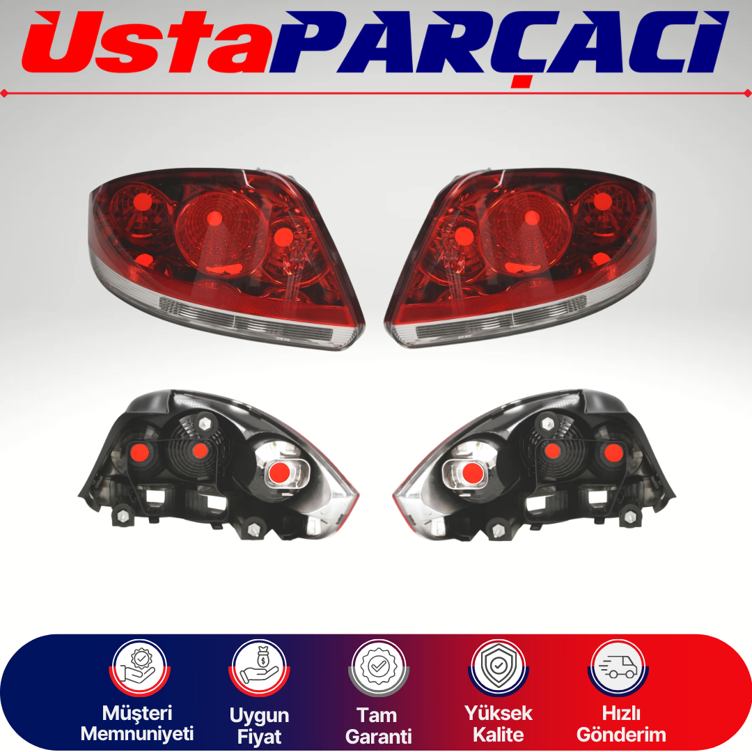 Fiat Linea Arka Stop Lambası Sağ Sol Takım 2007--2017