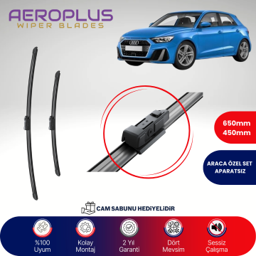 Aeroplus Audi A1 Sportback 2019-2024 Muz Silecek Takımı