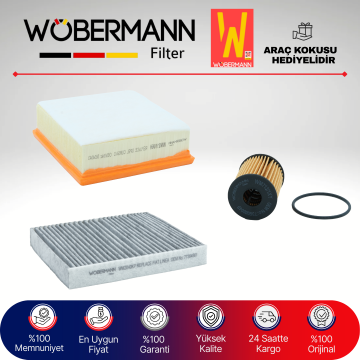 Wöbermann Fiat Linea 1.4 Turbo KARBONLU Filtre Bakım Seti 2007-2017 3KP