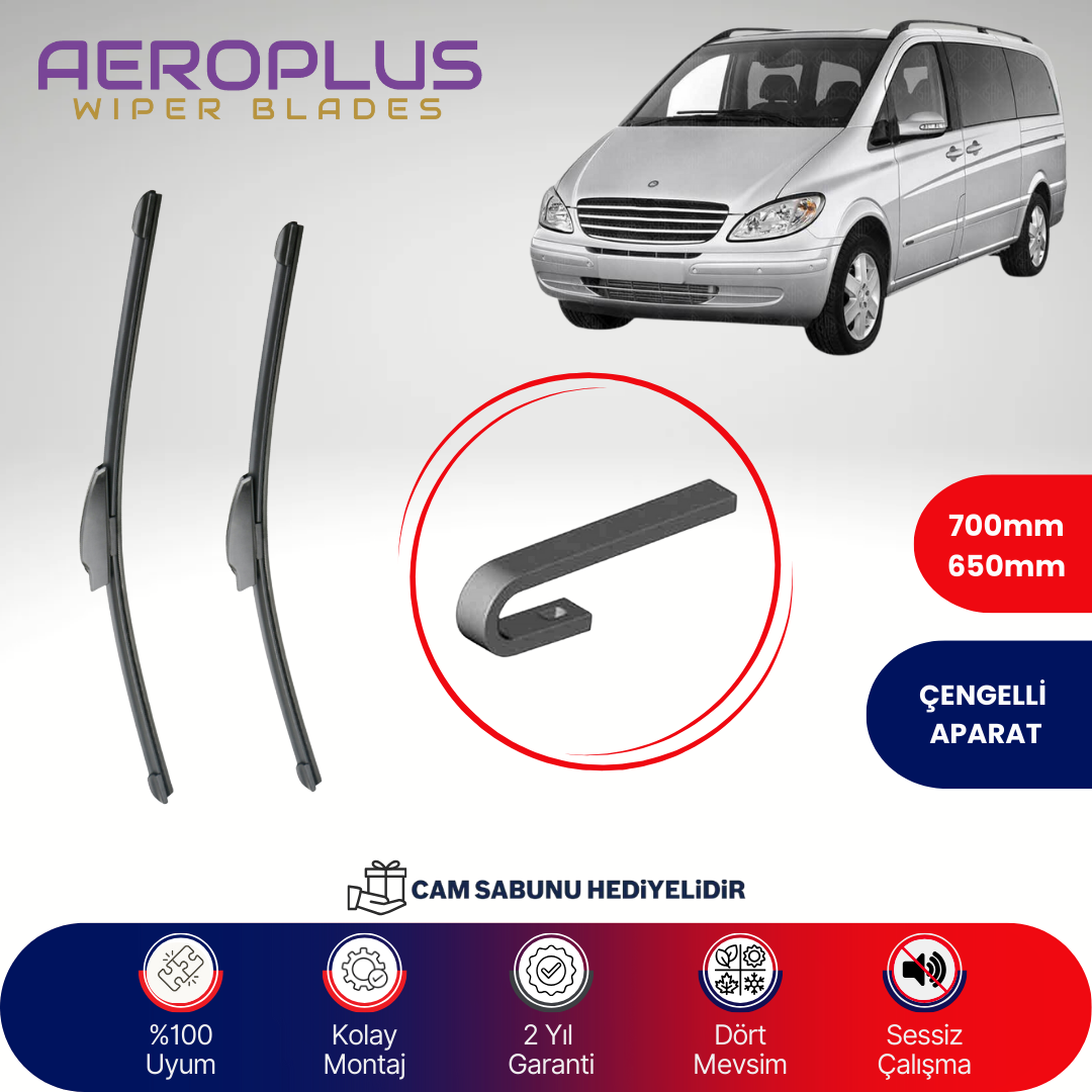 Aeroplus Mercedes Viano 2003-2005 Muz Silecek Takımı