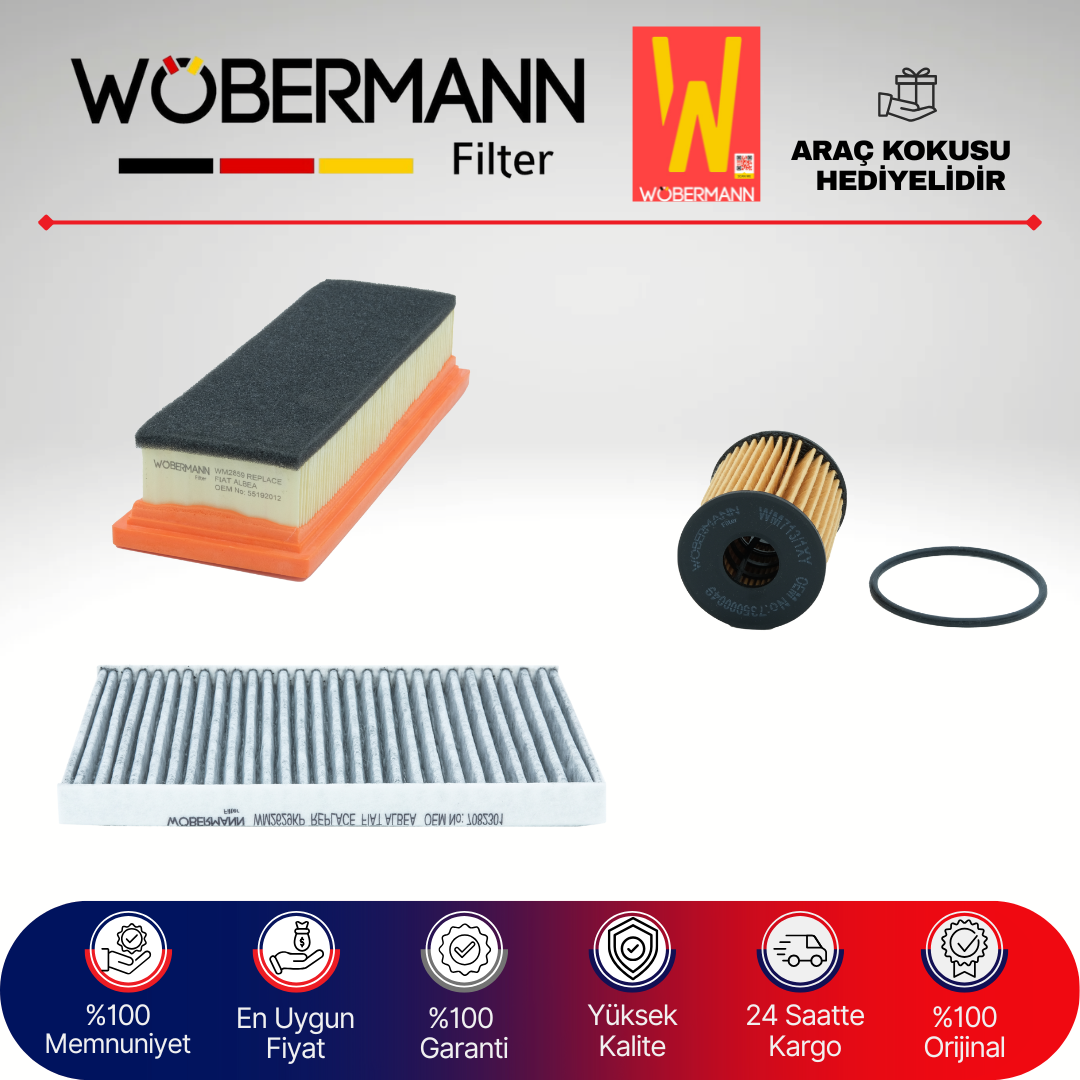 Wöbermann Fiat Palio 1.3 Mjet Filtre Bakım Seti 2003-2012 3KP