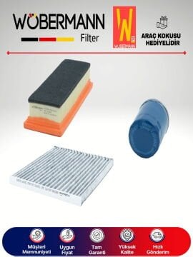 Wöbermann Fiat Punto / Grande Punto 1.4 8V Filtre Bakım Seti 2005-2012 3KP