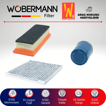 Wöbermann Fiat Punto / Grande Punto 1.4 8V Filtre Bakım Seti 2005-2012 3KP