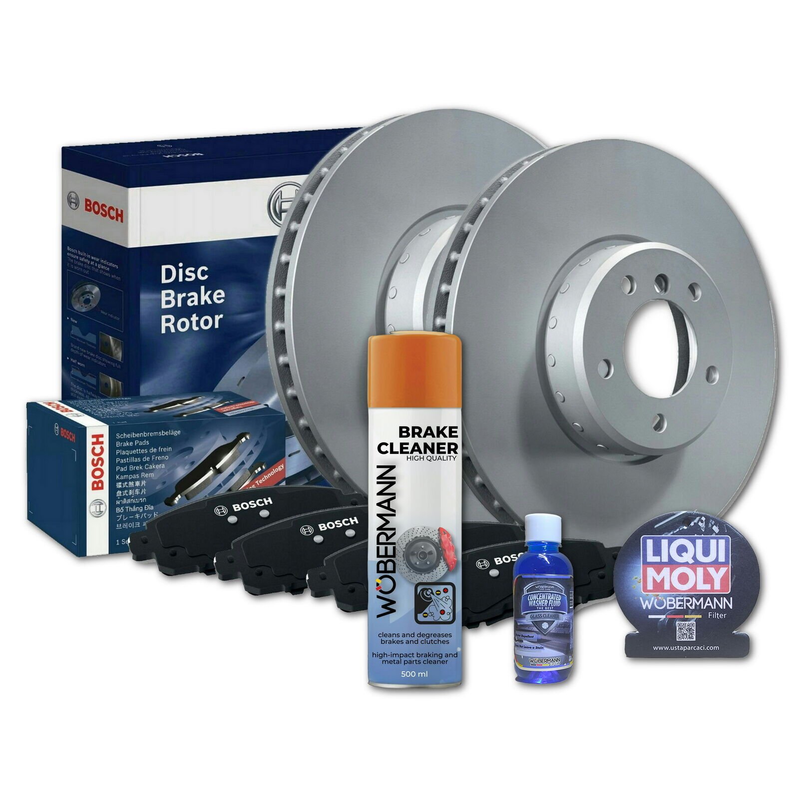 Wöbermann+Bosch VW Golf 6 2008-2012 Ön Arka Fren Diski Ve Ön Arka Balata Seti