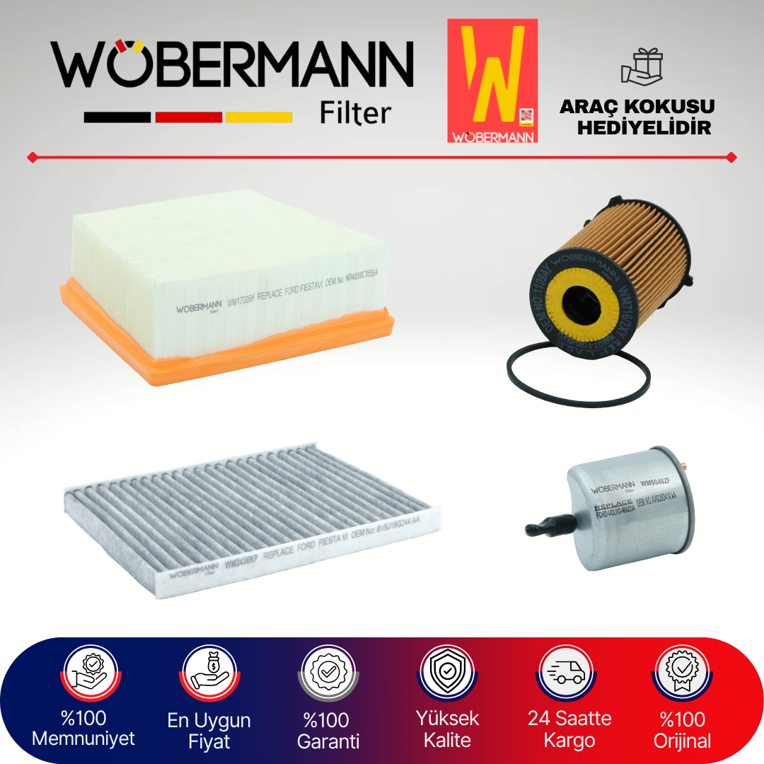 Wöbermann Ford B-Max 1.5 Tdci Filtre Bakım Seti 2012-2015 4KP